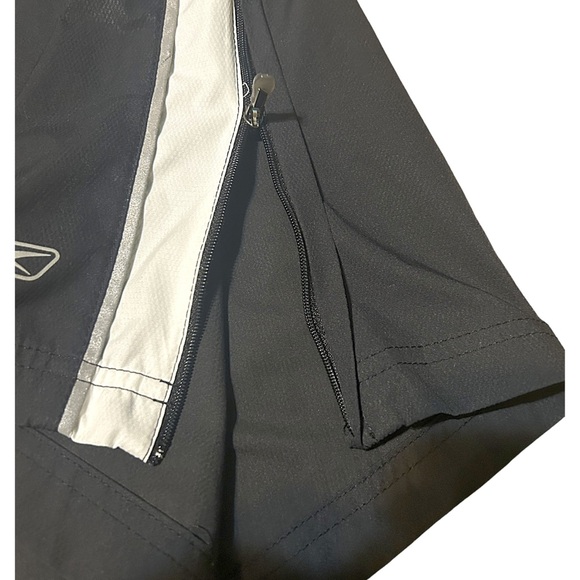 Reebok XL Nylon Track Pants Zip Cuff Black White Athletic - Picture 4 of 13